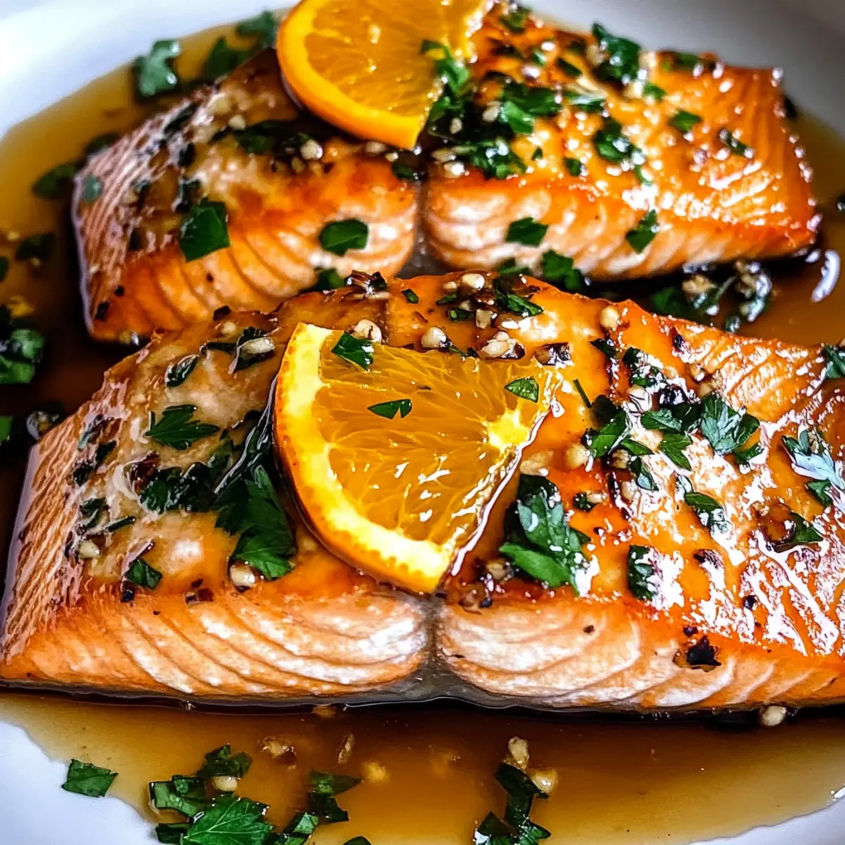 Schneller Orange glasiertem Lachs in 15 Minuten