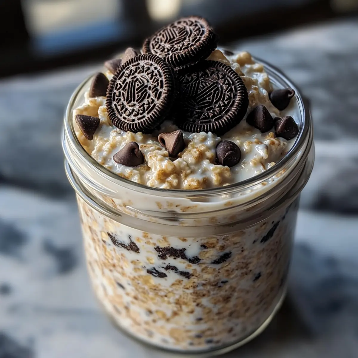 Oreo Übernacht-Haferflocken für eine süße Morgenfreude