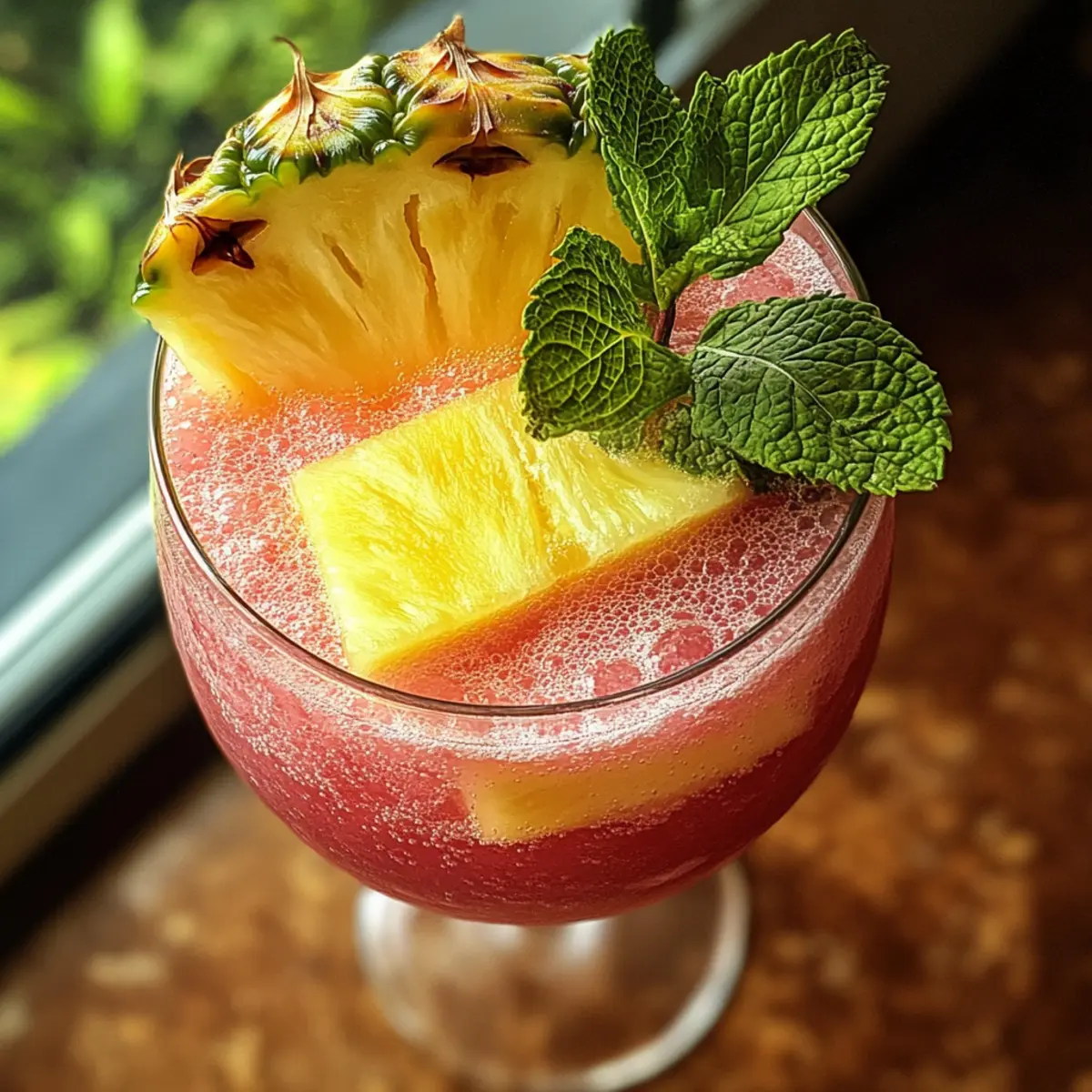 Erfrischende Ananass Pink Lemonade für Feste