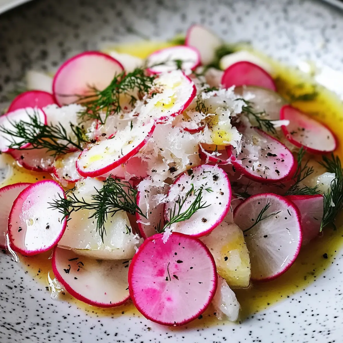 Radieschensalat mit Parmesan und Dill genießen