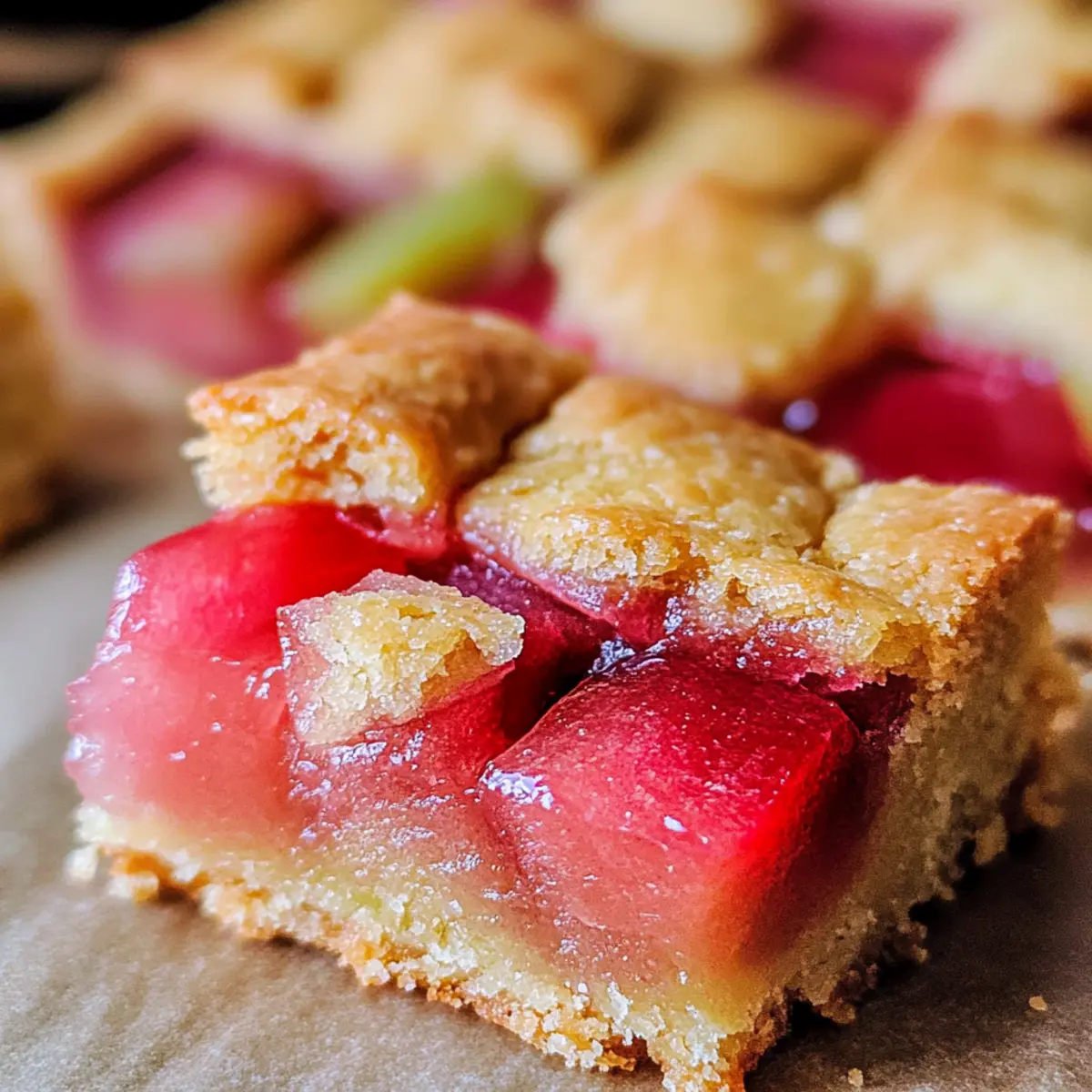 Rhabarber-Shortbread-Riegel für süße Momente