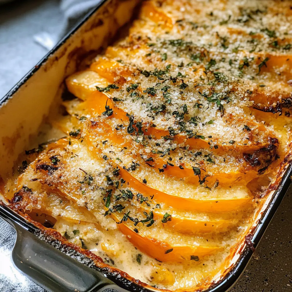 Salbei Butternusskürbis Gratin für die Feiertage