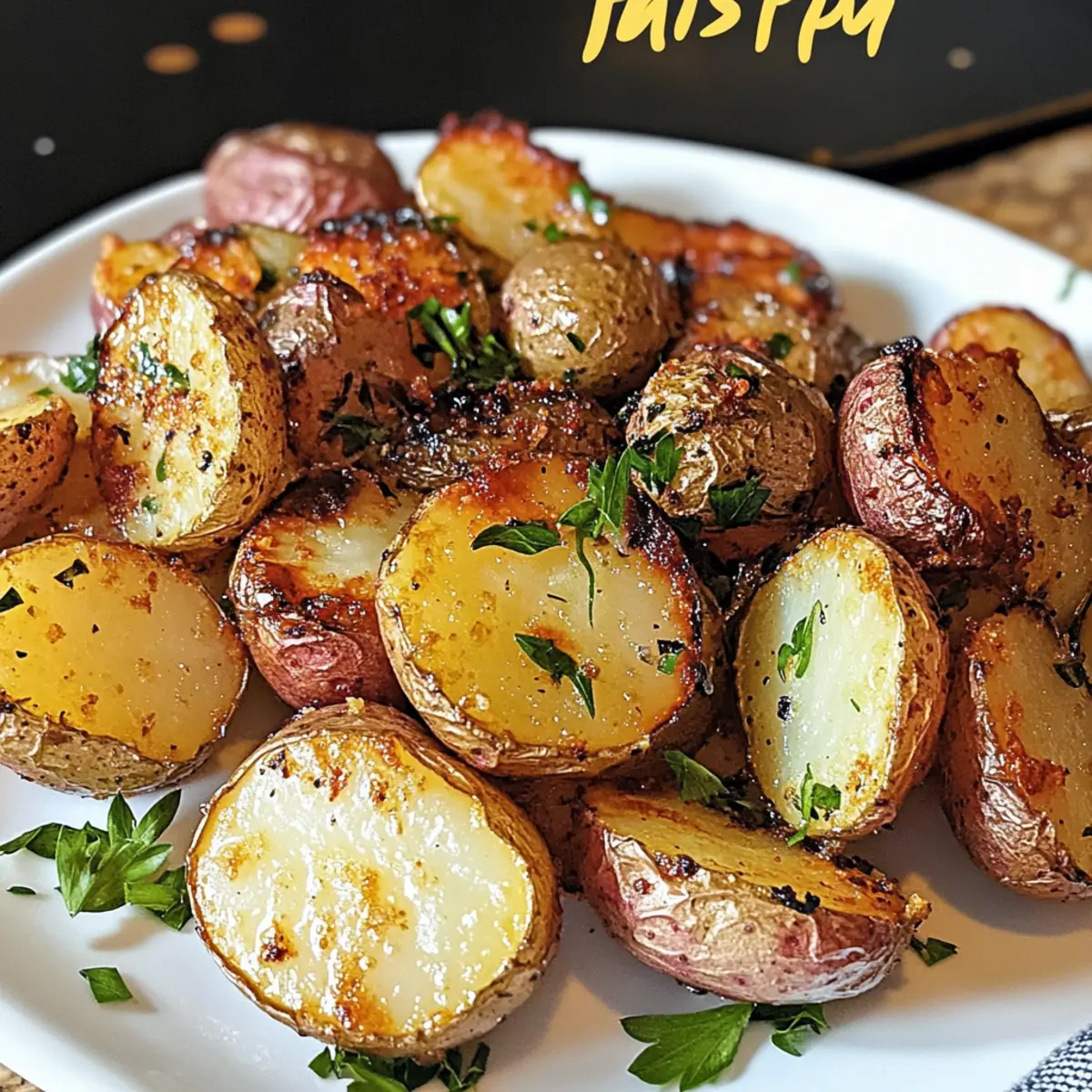 Blechpfanne knusprige Baby-Kartoffeln einfach zubereitet