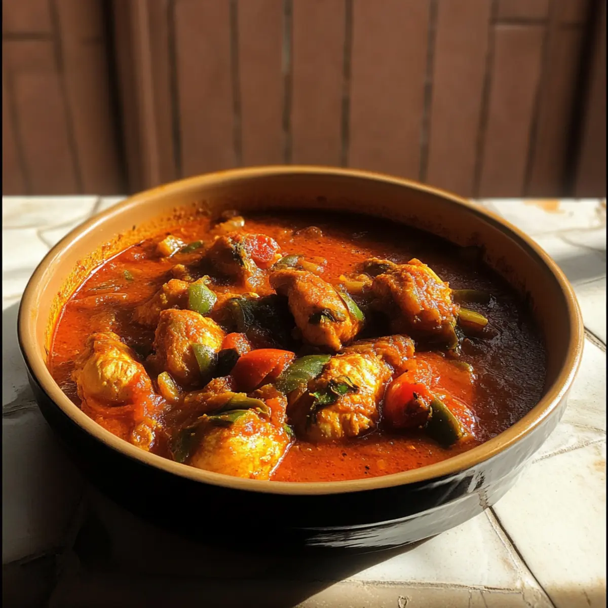 Würzige nigerianische Hähnchensteuw für jeden Anlass