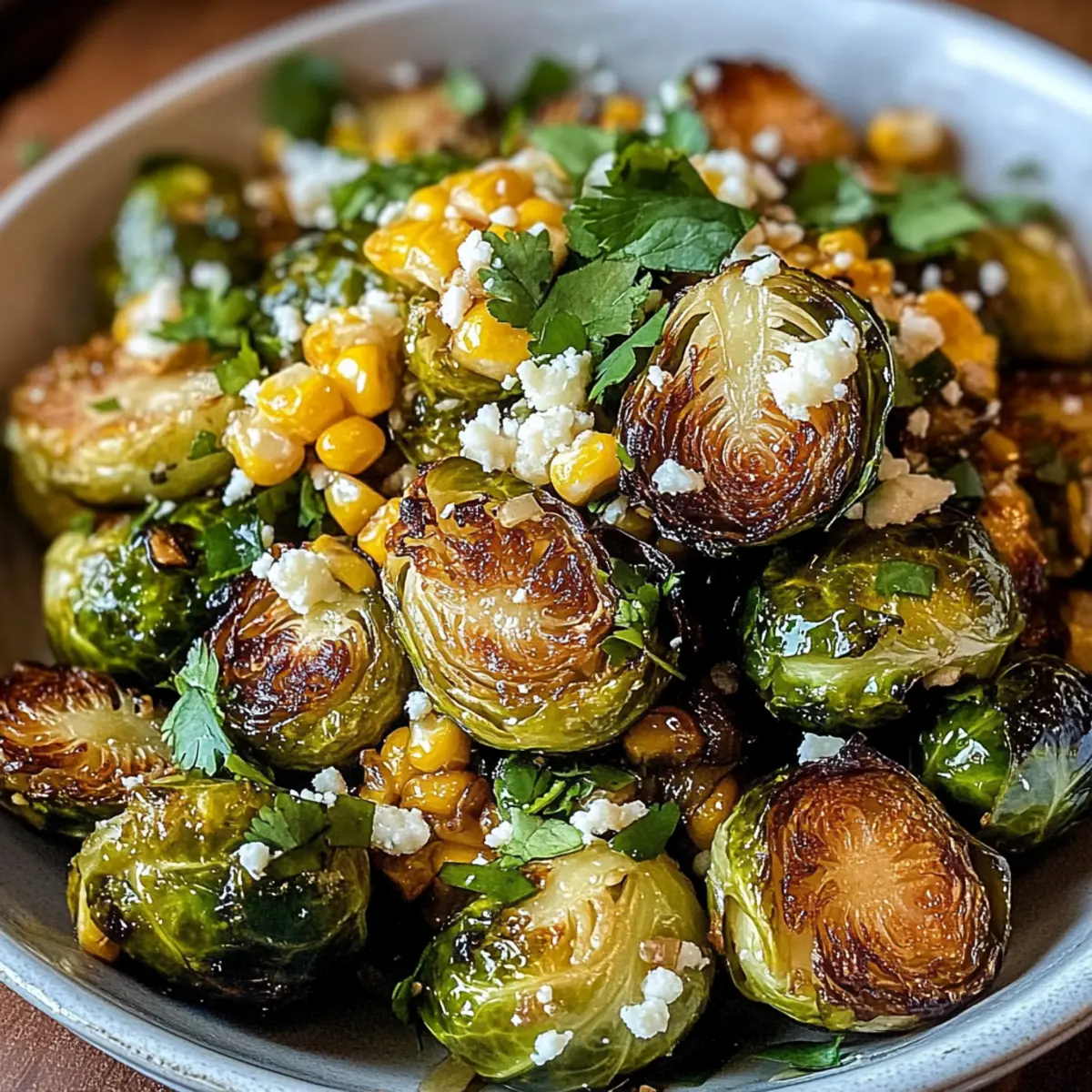 Straßenmais Rosenkohl für Vegetarische Genüsse