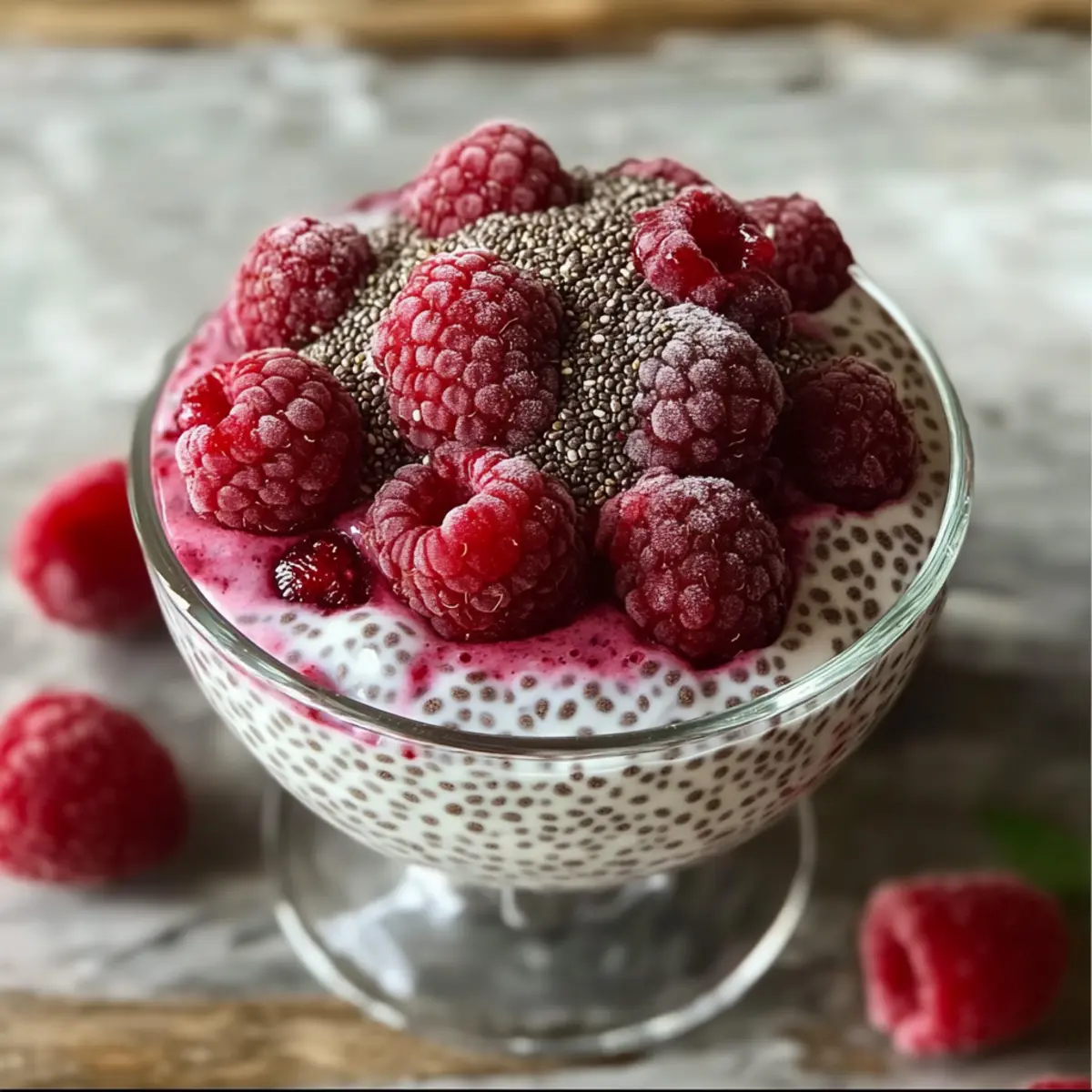 Vanille Himbeere Chia Pudding für gesunde Genussmomente