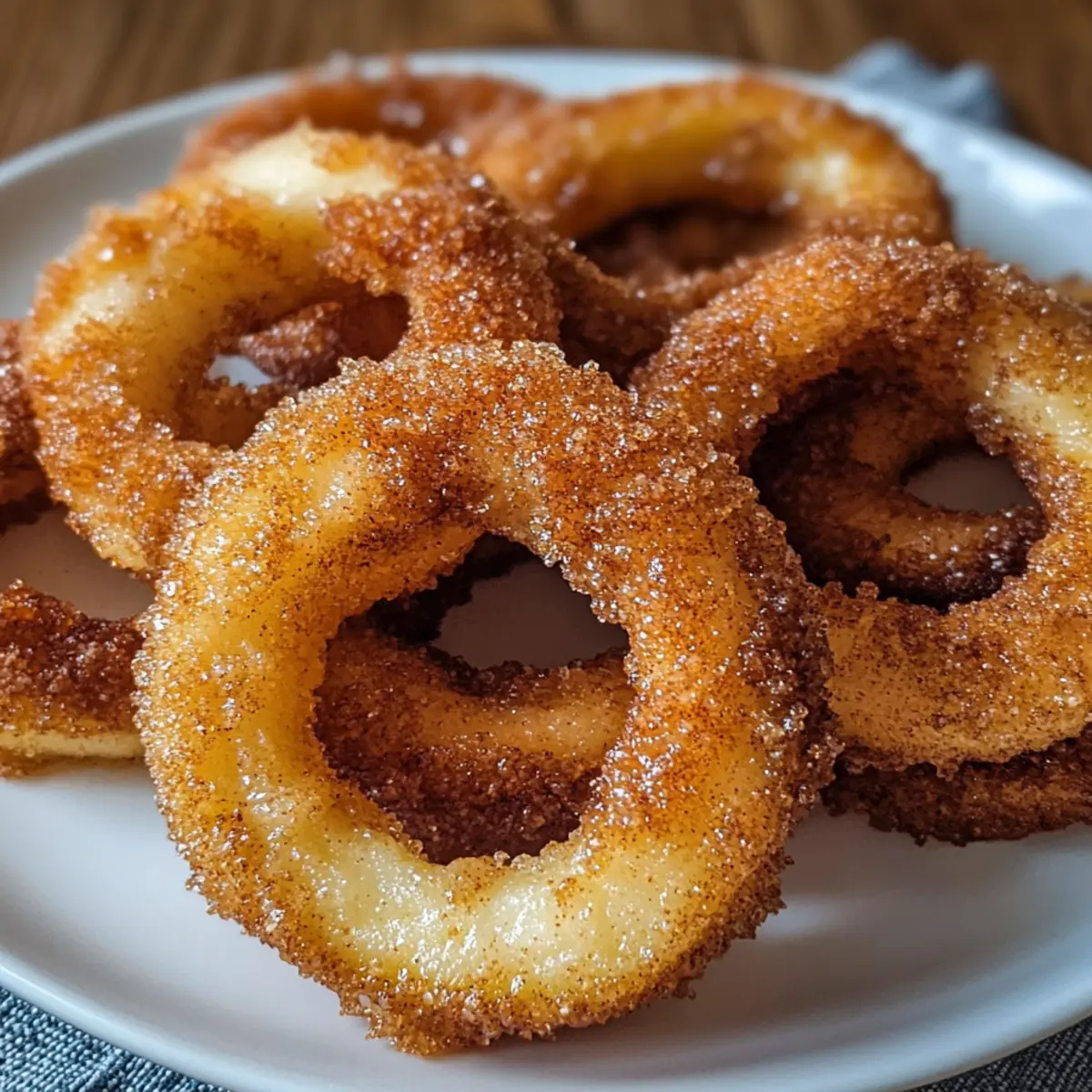 Heißluftfritteuse Zimt-Apfelringe schnell gemacht