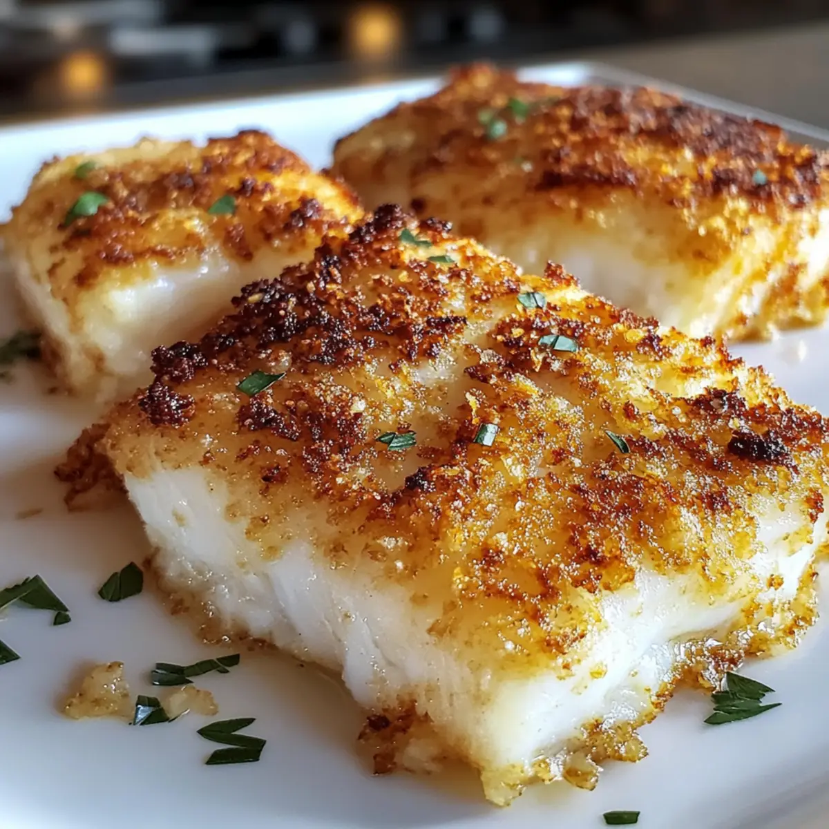 Luftfrittierter Parmesan-Krusten-Kabeljau für Schnelle Dinner