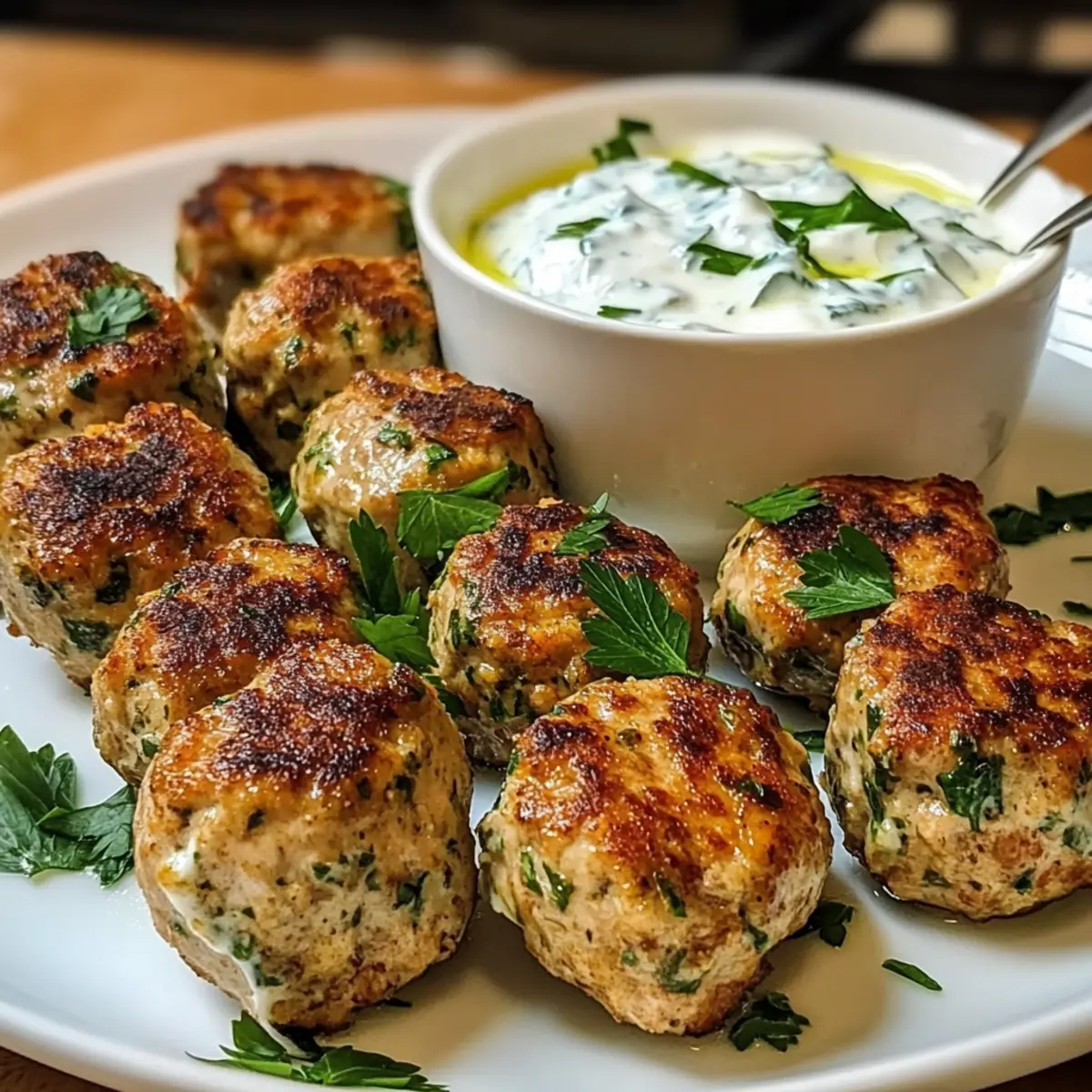 Hühnchen-Kofta mit Knoblauch-Joghurt-Sauce