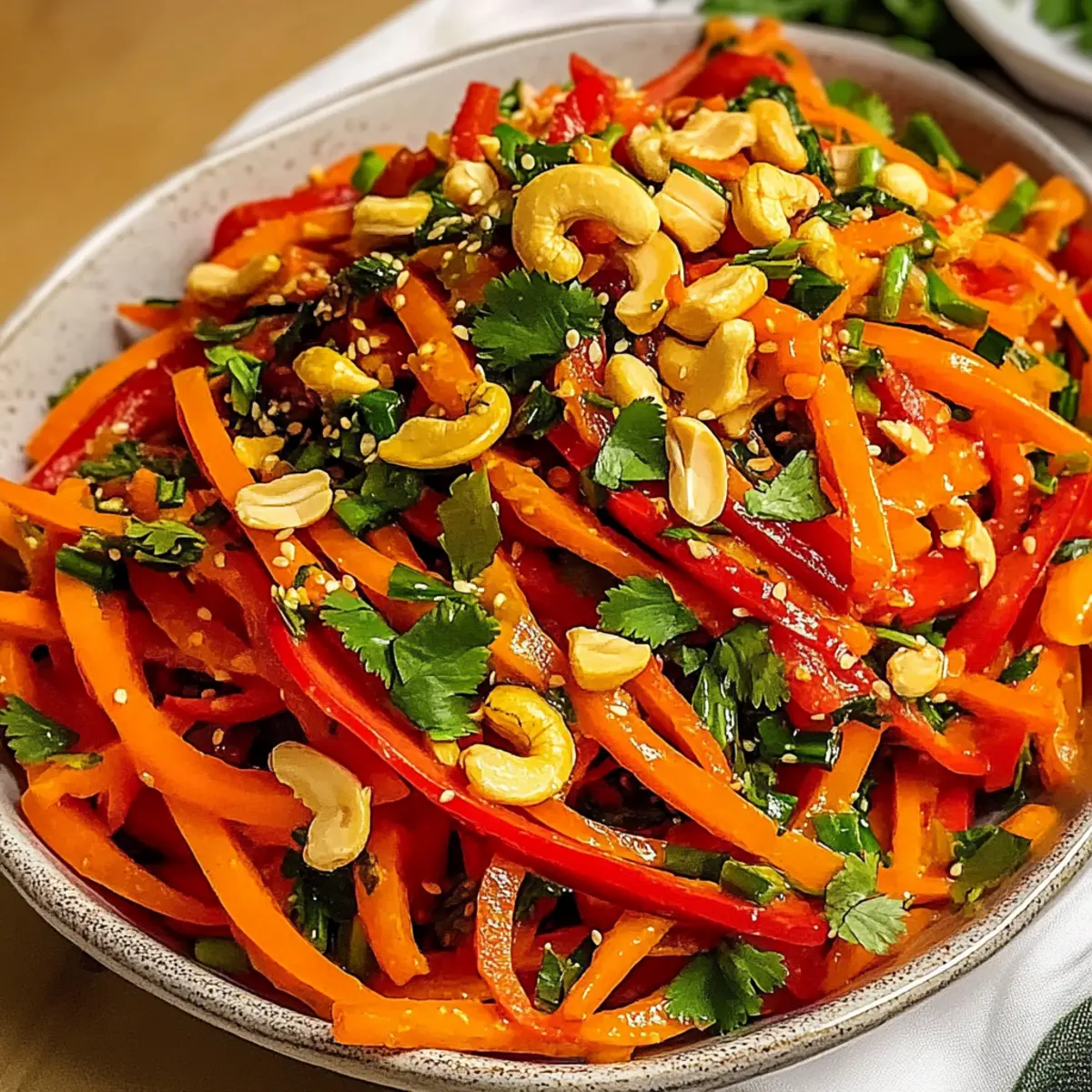 Knuspriger Asiatischer Karottensalat frisch und knackig