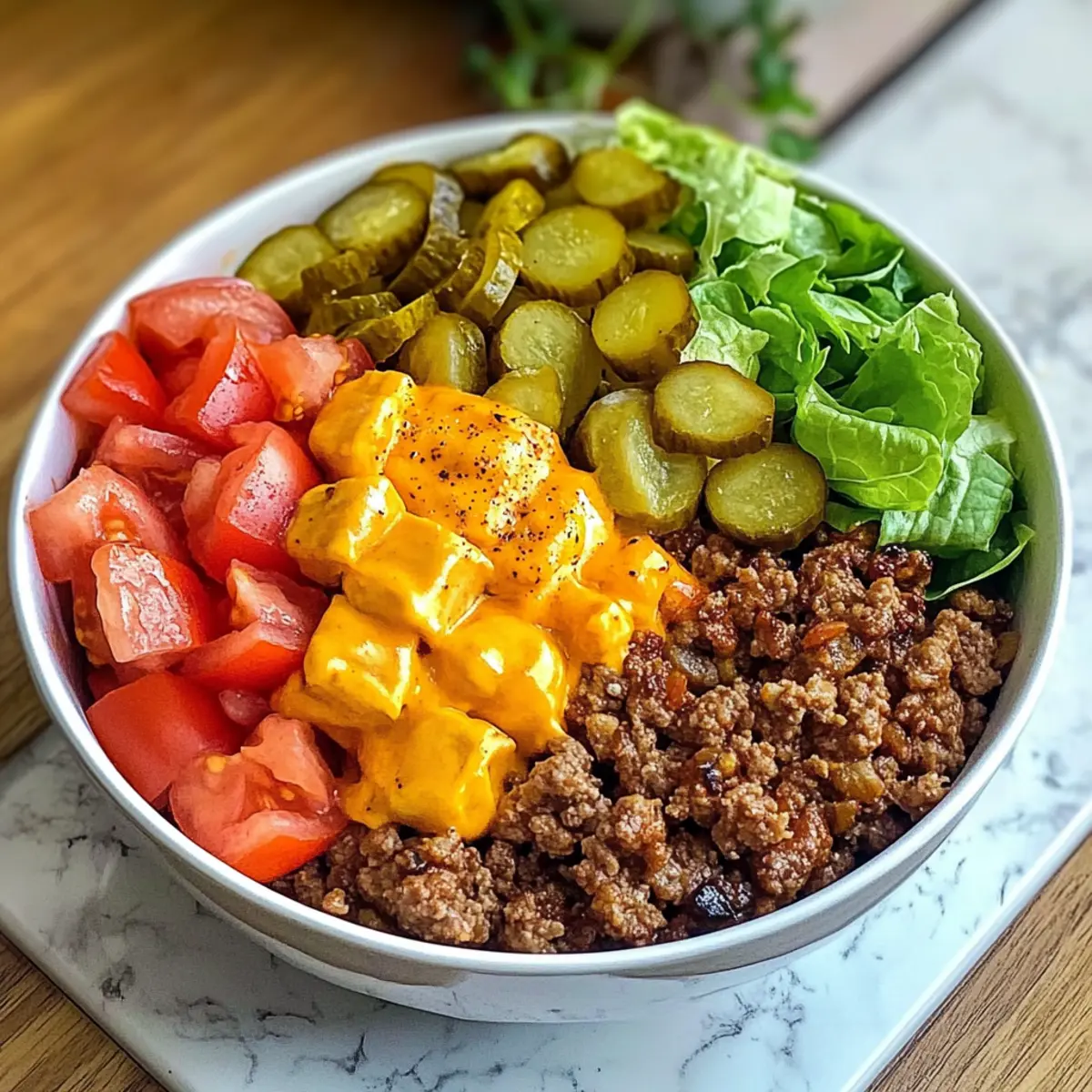 Gesunde Burger Schüssel für eine leichte Mahlzeit