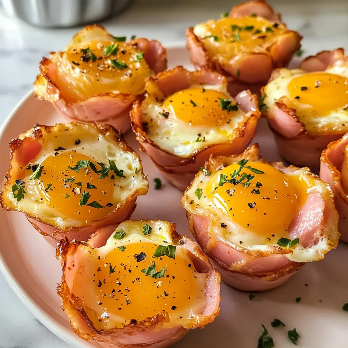 Schinken und Käse Eierbecher für Frühstücksgenuss
