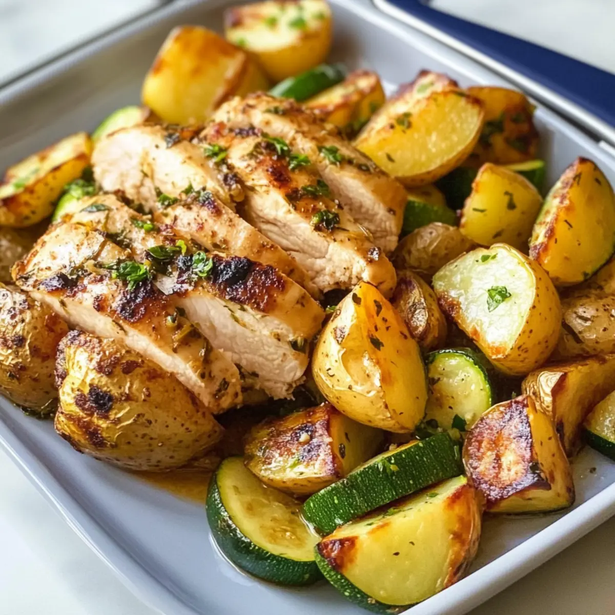 Gesunde Zitronen-Knoblauch-Hühnchen Mahlzeit Prep Schalen