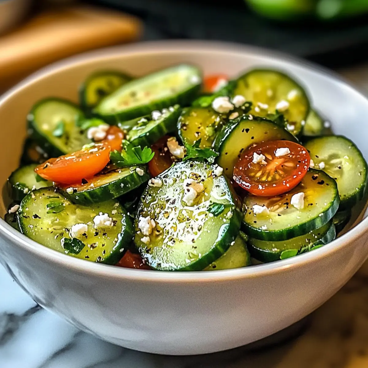 Honig Limette Gurkensalat für erfrischende Tage