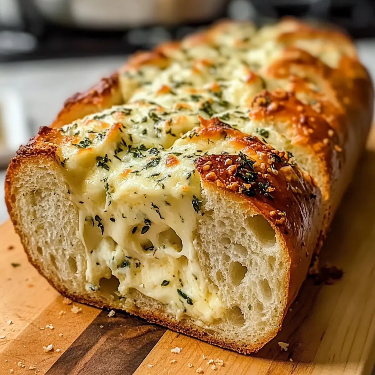 Italienisches Kräuter- und Käsebrot für Gemütliche Abende
