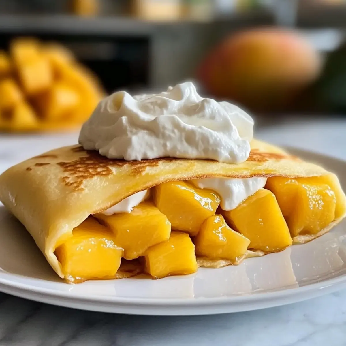 Mango-Pfannkuchen: Lighter Genuss mit Früchten