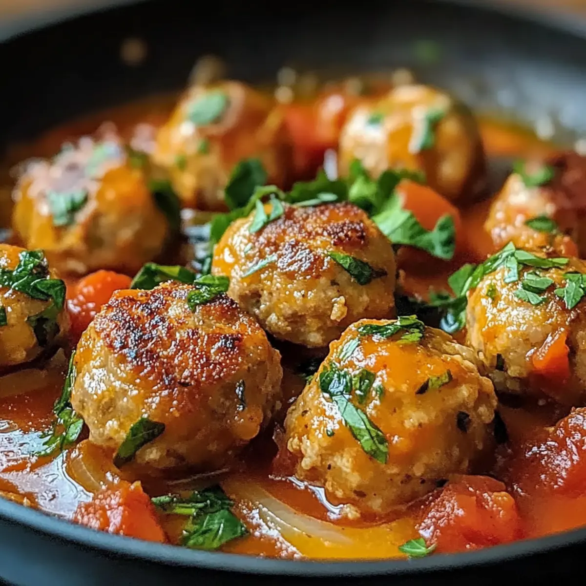 Mediterrane Hackbällchen in Tomatensoße genießen