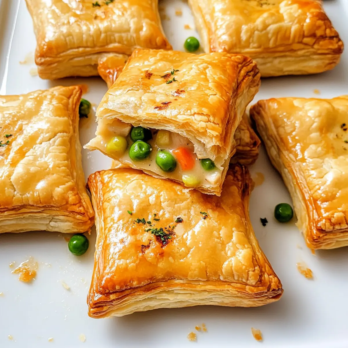 Mini-Hühnchen-Pasteten mit Blätterteig genießen