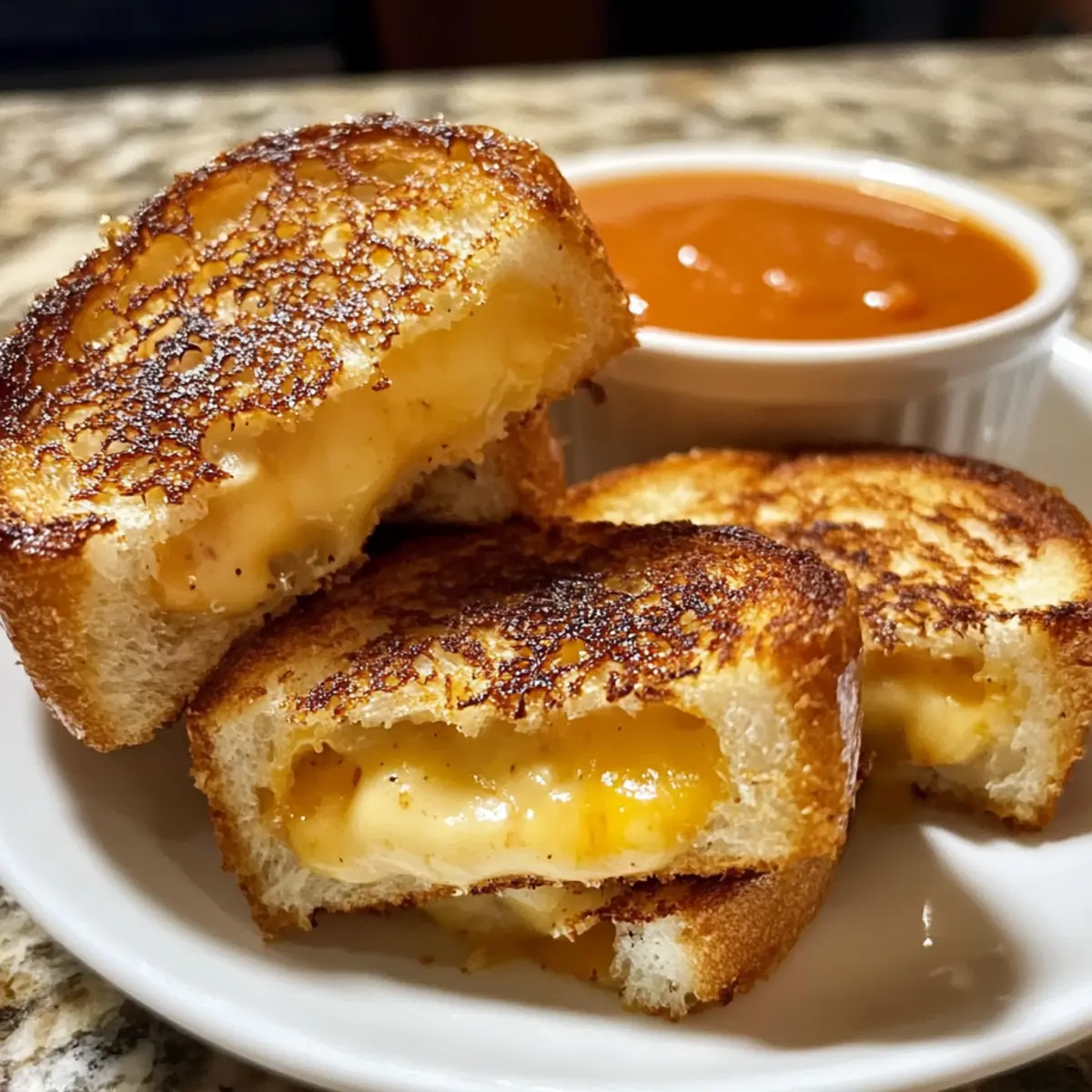 Mini Käse-Sandwich Dipper für den perfekten Snack