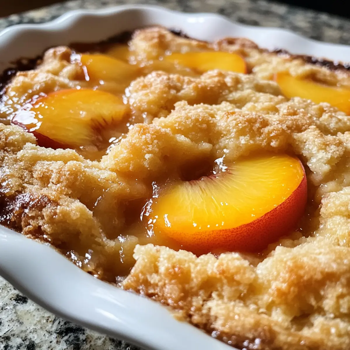 Einfacher Pfirsich-Cobbler für Sommerabende