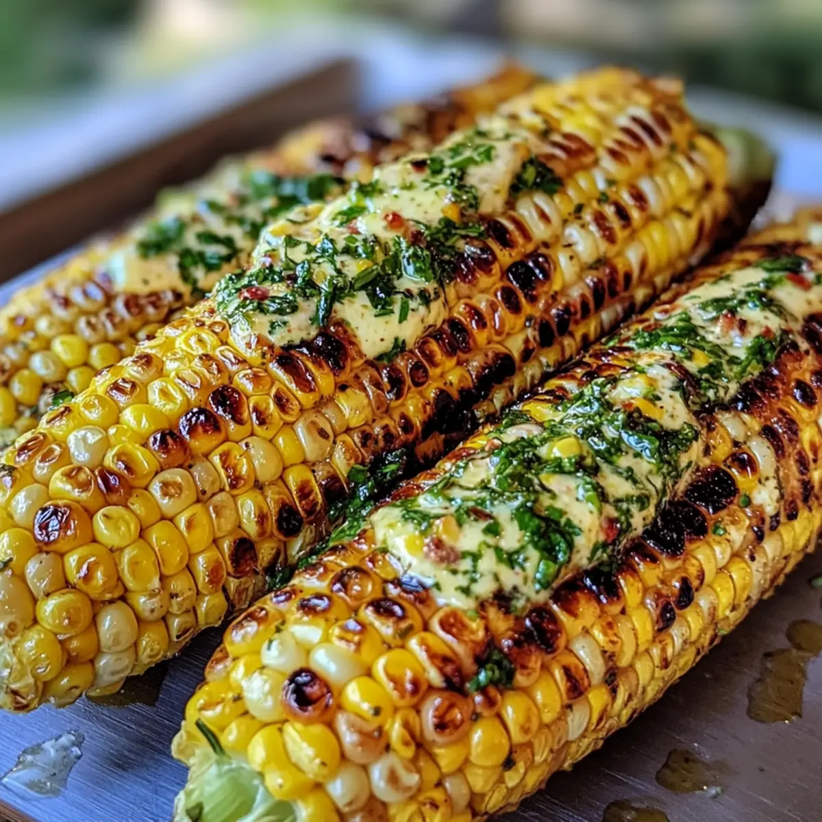 Perfekt gegrillter Mais mit Kräuterbutter