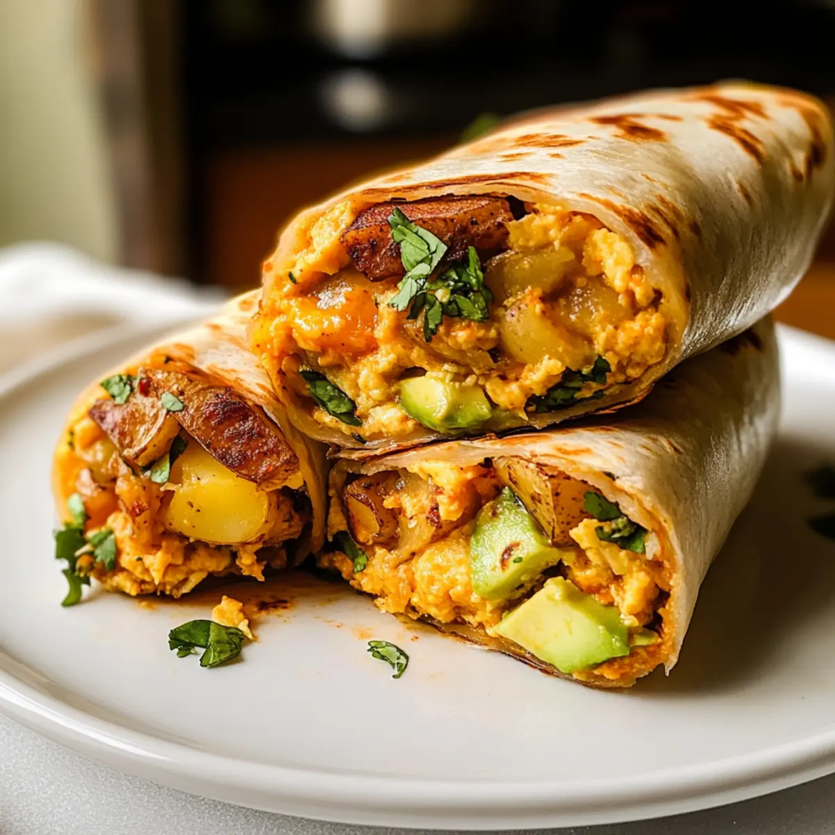 Kartoffel Frühstücksburrito für den perfekten Morgen