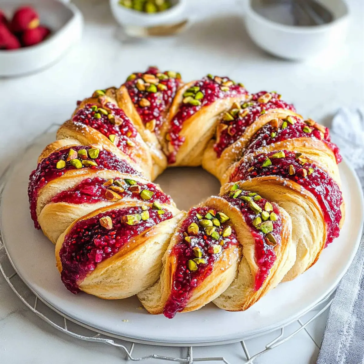 Himbeer- und Pistazienkranz Rezept für Feinschmecker