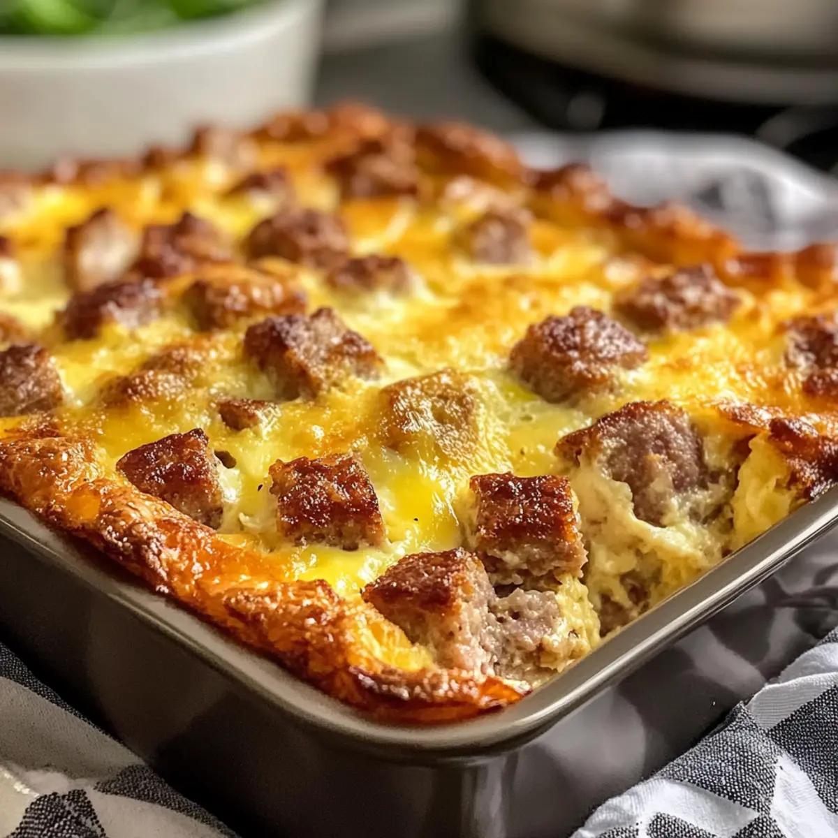 Wurst und Ei Auflauf für ein Herzhaftes Frühstück