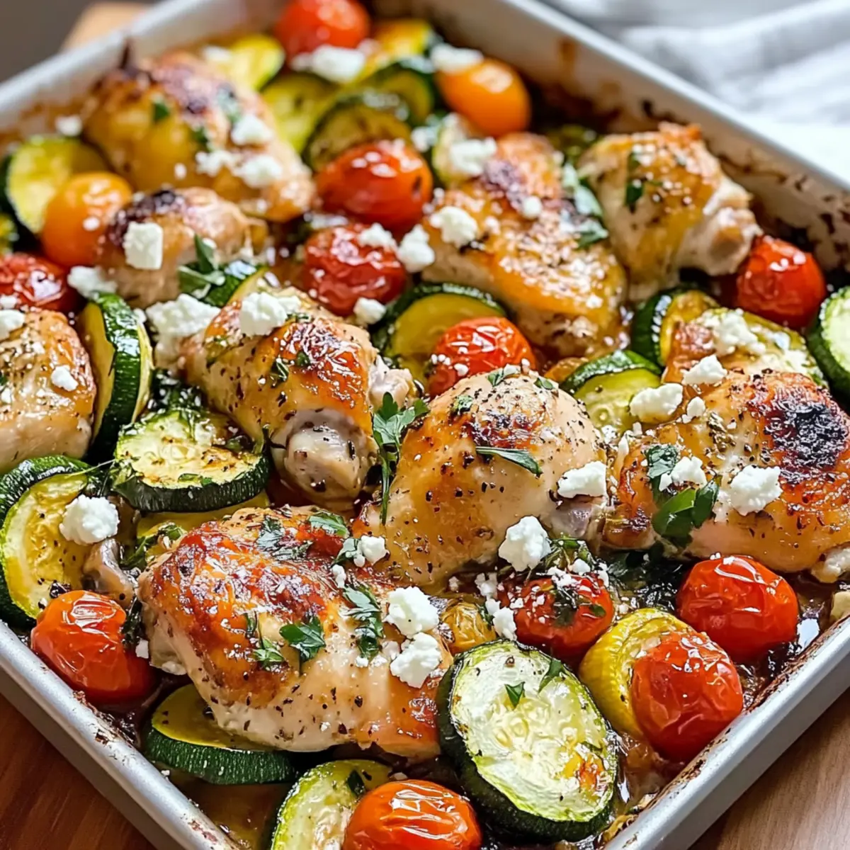 Blechpfanne Mediterranes Hähnchen & Zucchini einfach gemacht