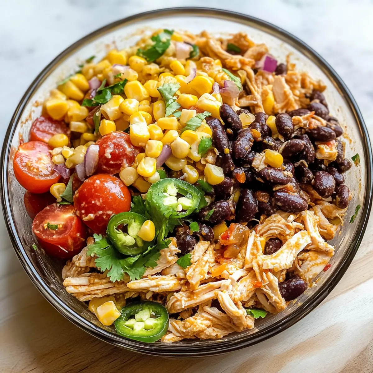 Südwestlich gewürzter Hähnchensalat für den perfekten Lunch