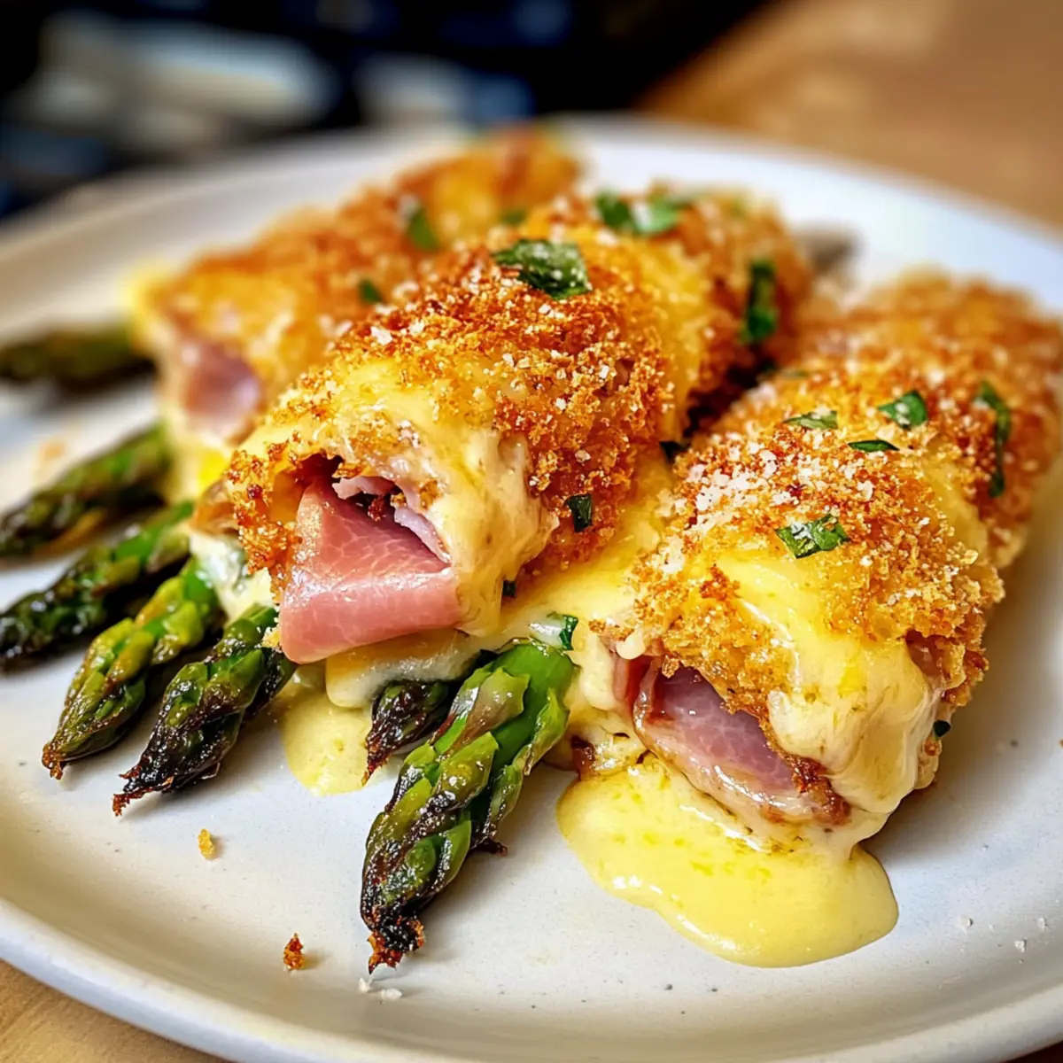 Spargel Cordon Bleu schnell und gesund zubereiten
