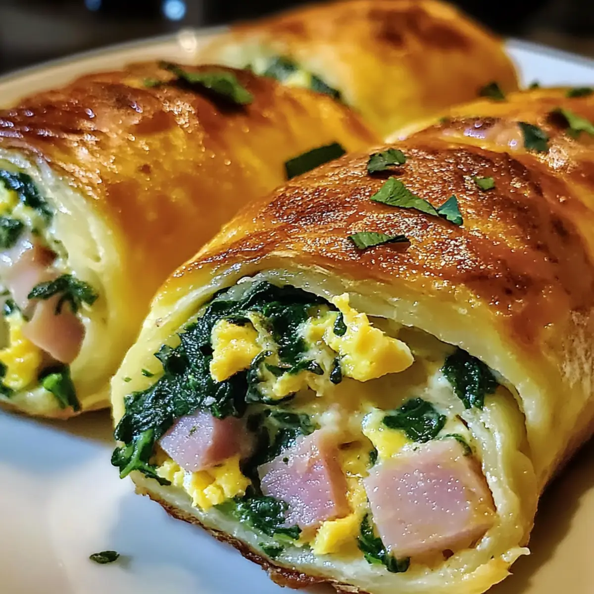 Spinat Schinken Frühstücksrollen für deinen perfekten Morgen