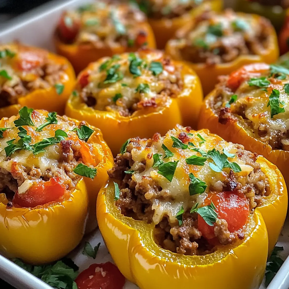 Gesunde und einfache gefüllte Paprika für jeden Tag