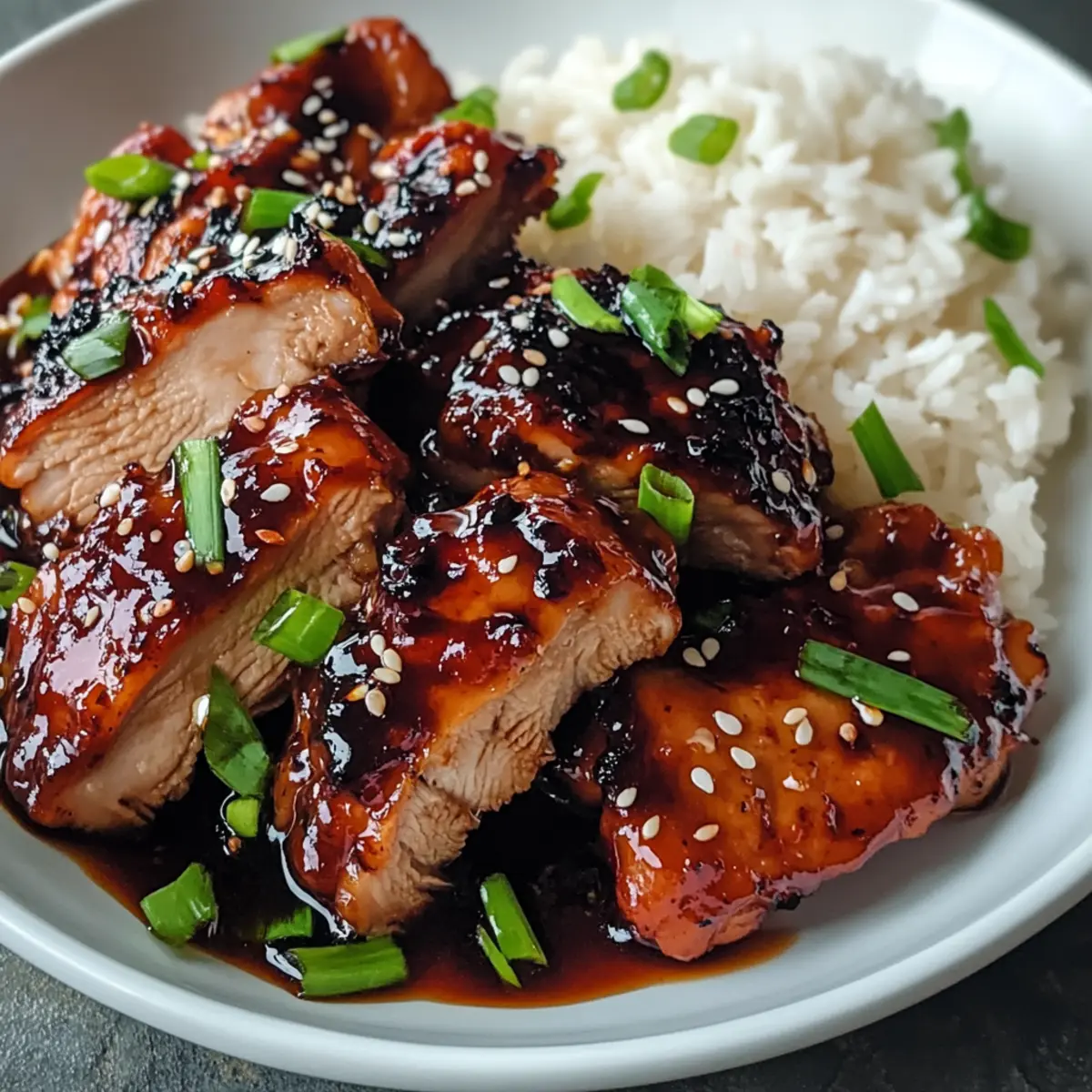 Süßer und Klebriger Chinesischer BBQ-Hähnchen Genuss