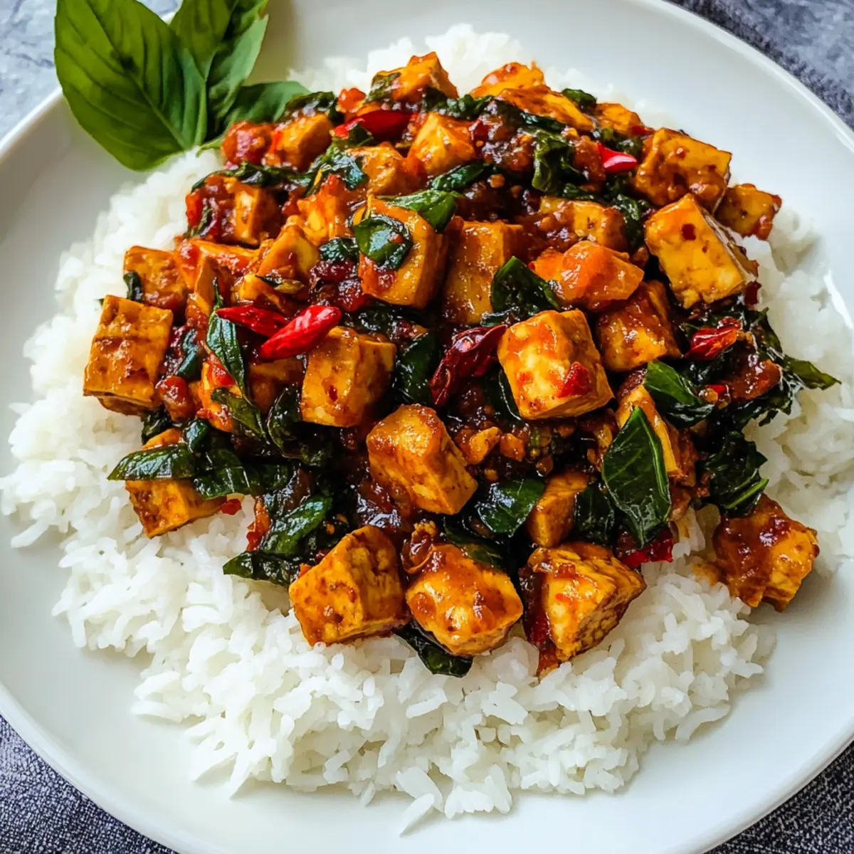 Thai-Basilikum-Tofu: Schnelles Pad Krapow Rezept