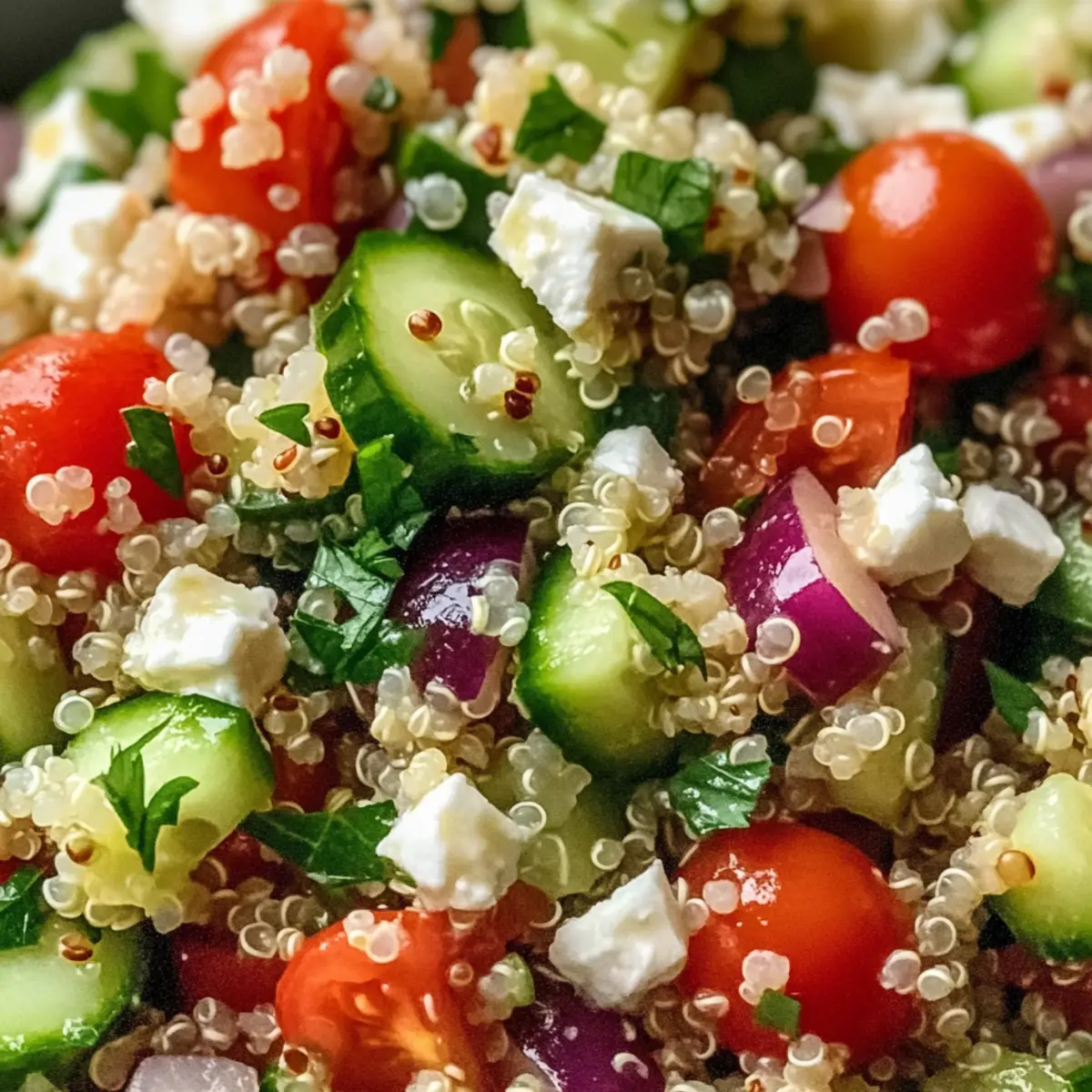 Zesty Mediterrane Quinoa-Salat mit Feta für jeden Tag