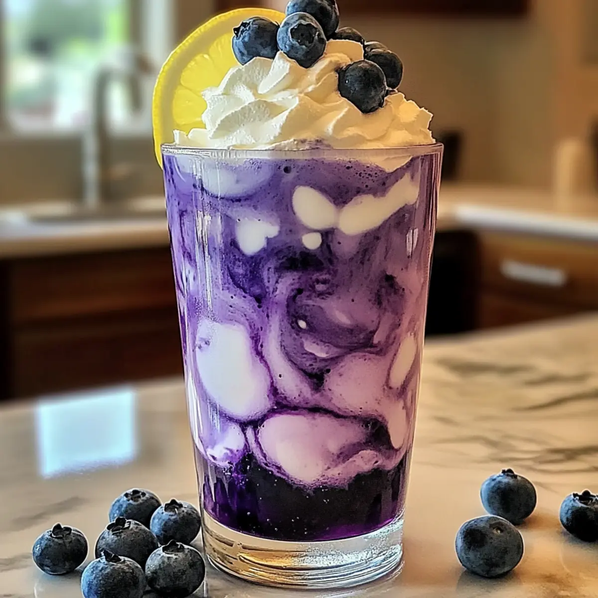 Zuckerfreie Heidelbeer-Italian Cream Soda für den Sommer