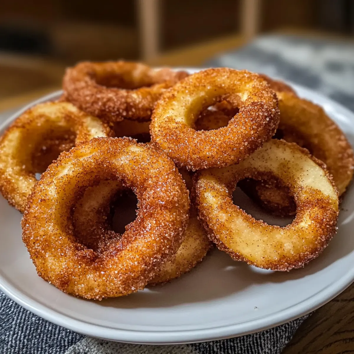 Luftfritteuse Zimt-Apfelringe – Schnelles Dessert für Zwischendurch