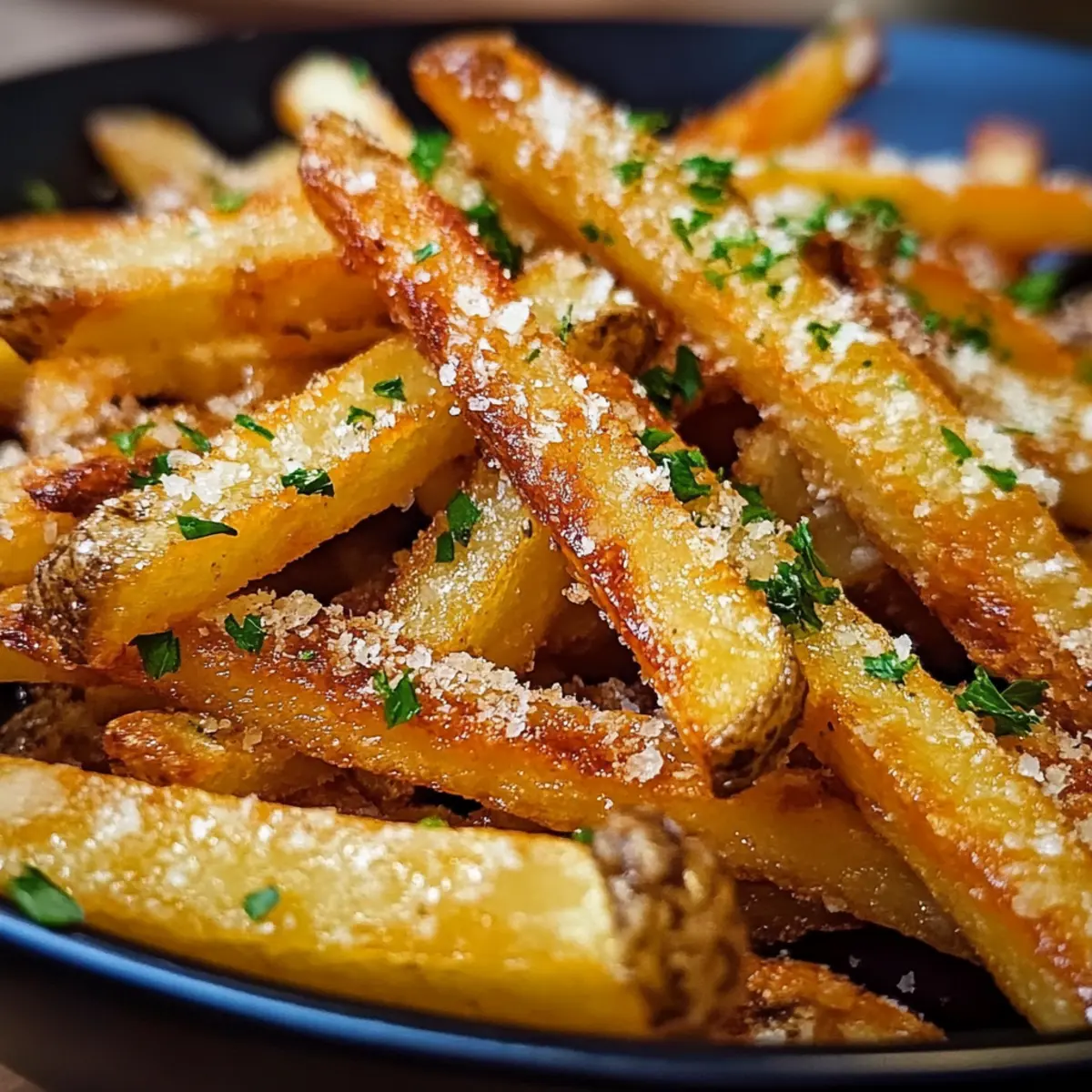 Krosse Air Fryer Knoblauch Parmesan Pommes Frites