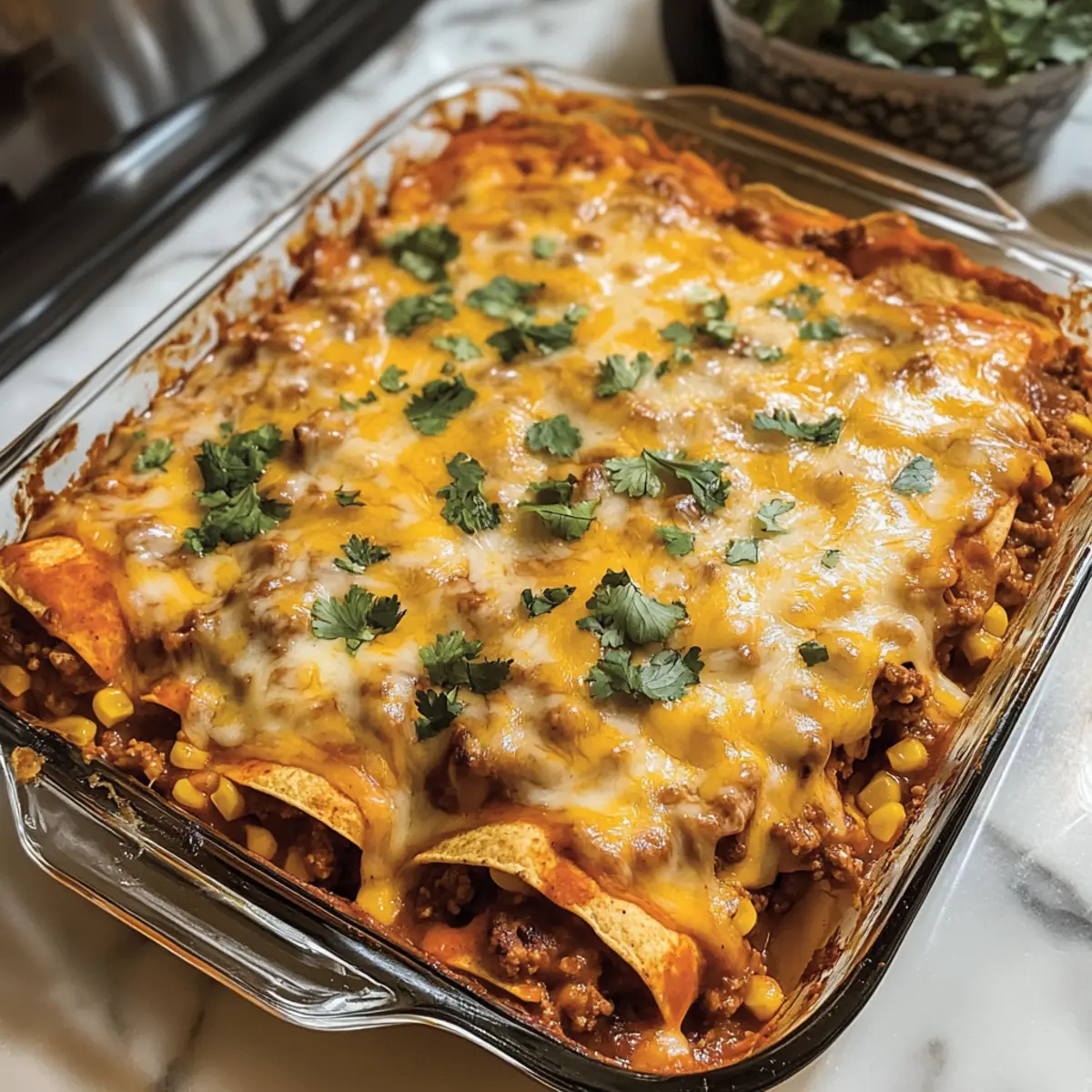 Rindfleisch-Enchilada-Auflauf für die ganze Familie