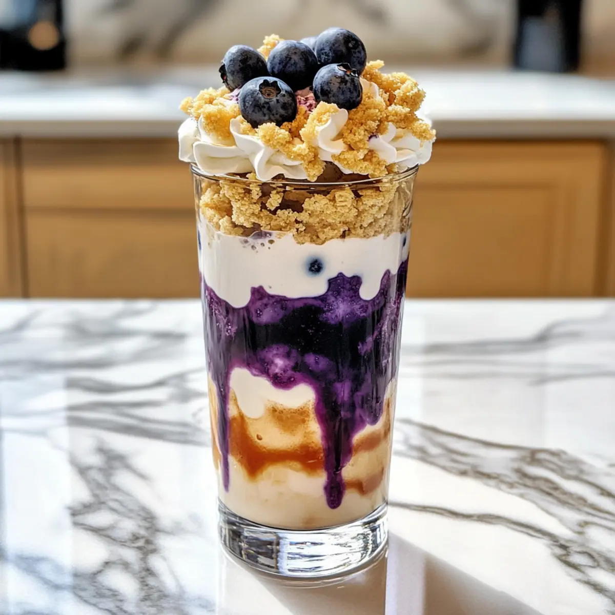 Blaubeermuffin schmutziger Soda – Erfrischender Genuss