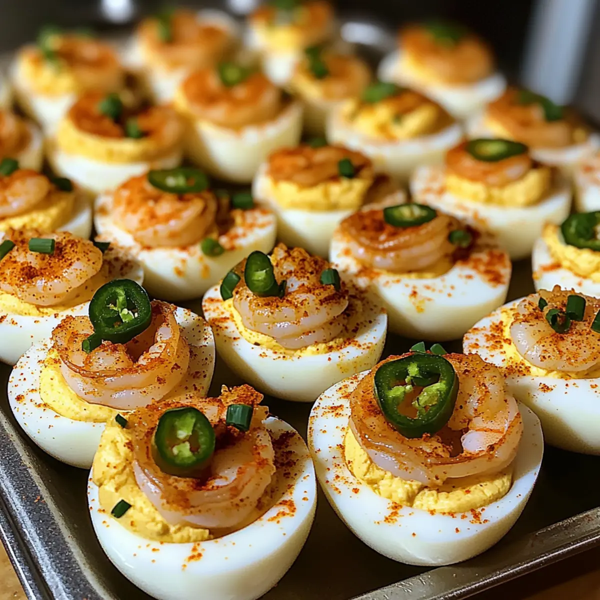 Cajun Garnelen Gefüllte Eier für deinen nächsten Snack