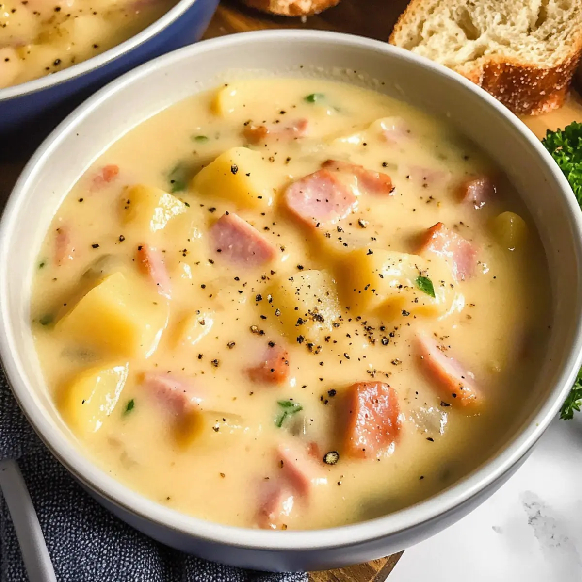 Käse-Schinken-Kartoffelsuppe für Herz und Gaumen