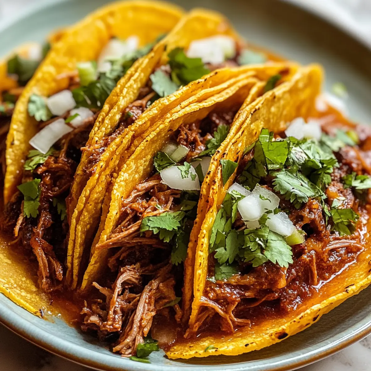 Crock Pot Rindfleisch Birria Tacos für Zuhause