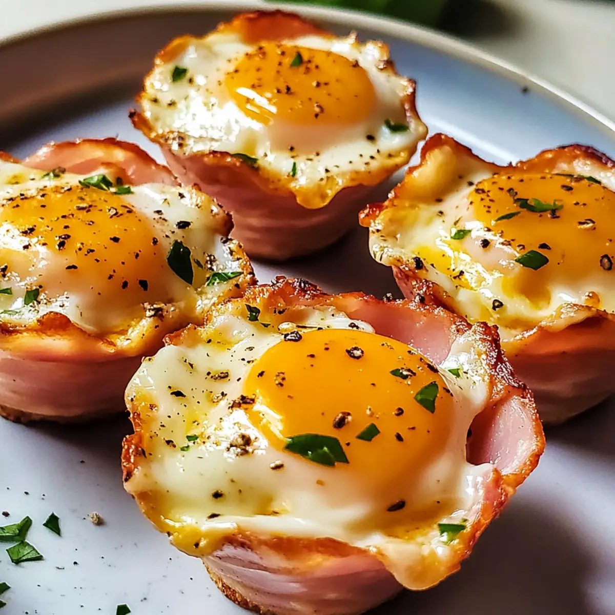 Schinken- und Käse-Ei-Becher für dein Frühstücksdilemma