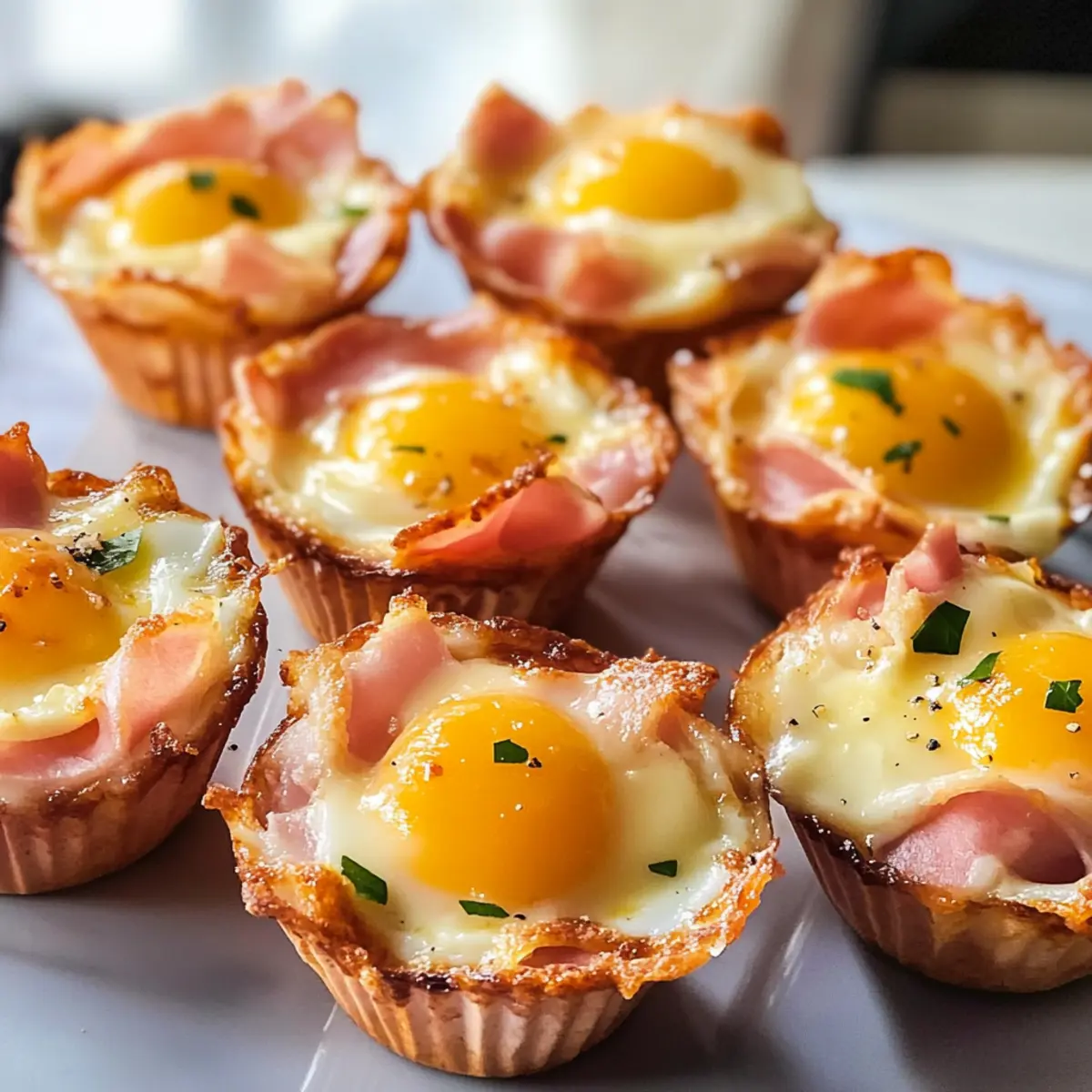 Schinken- und Käse-Ei-Becher: Leckeres Frühstück schnell machen