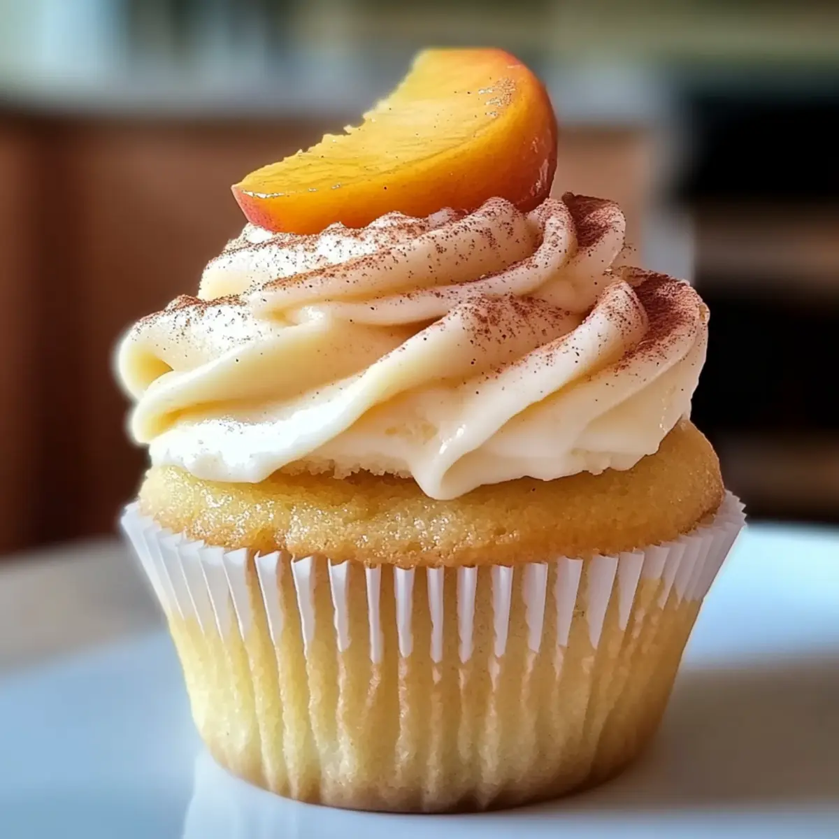 Honig-Pfirsich-Cremekäse-Muffins für den Sommer