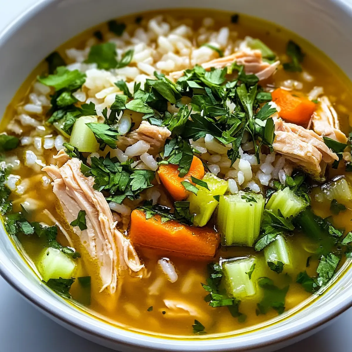 Hühner-Reis-Suppe mit speziellem Kräuter-Extrakt