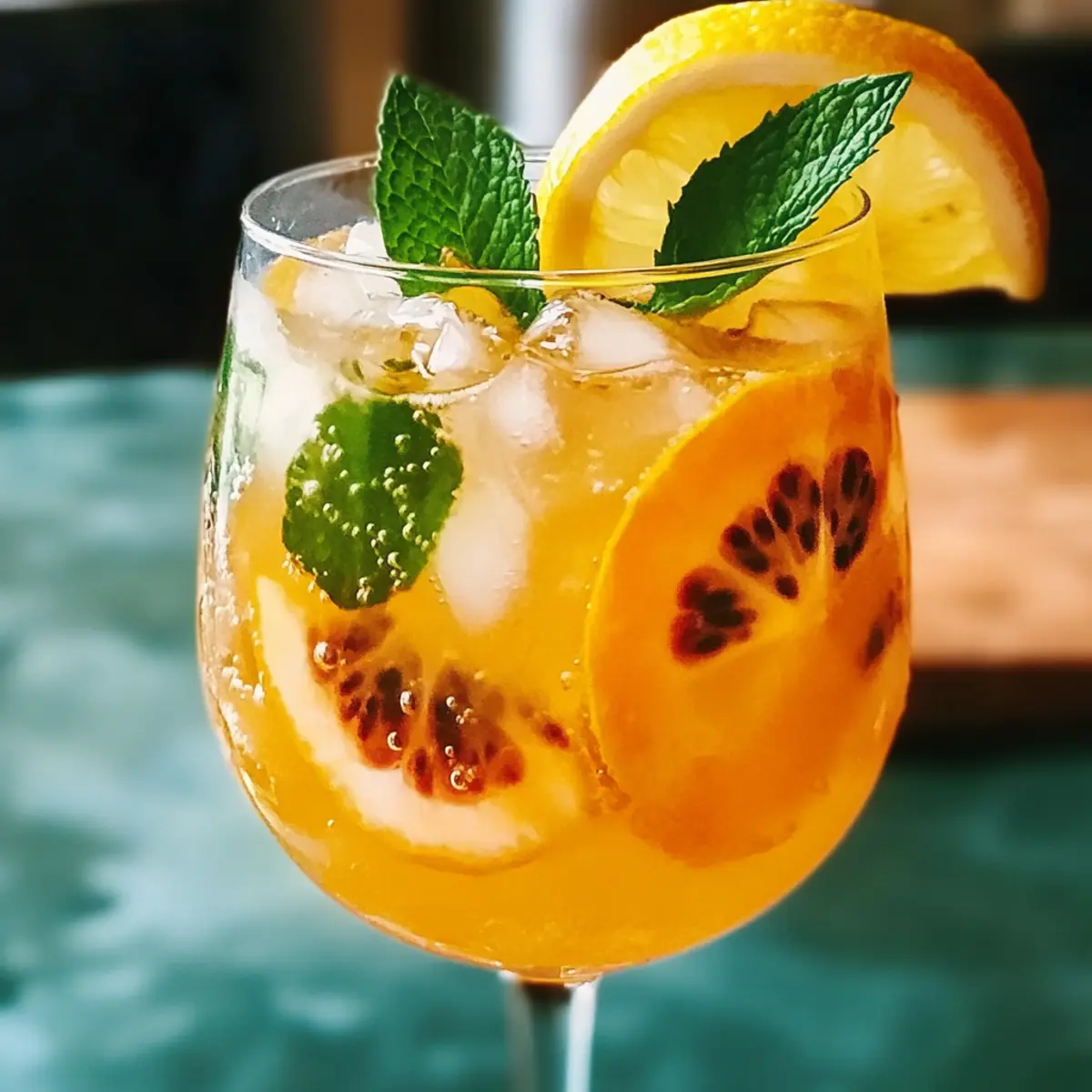 Maracuja Spritz Cocktail für erfrischende Sommermomente