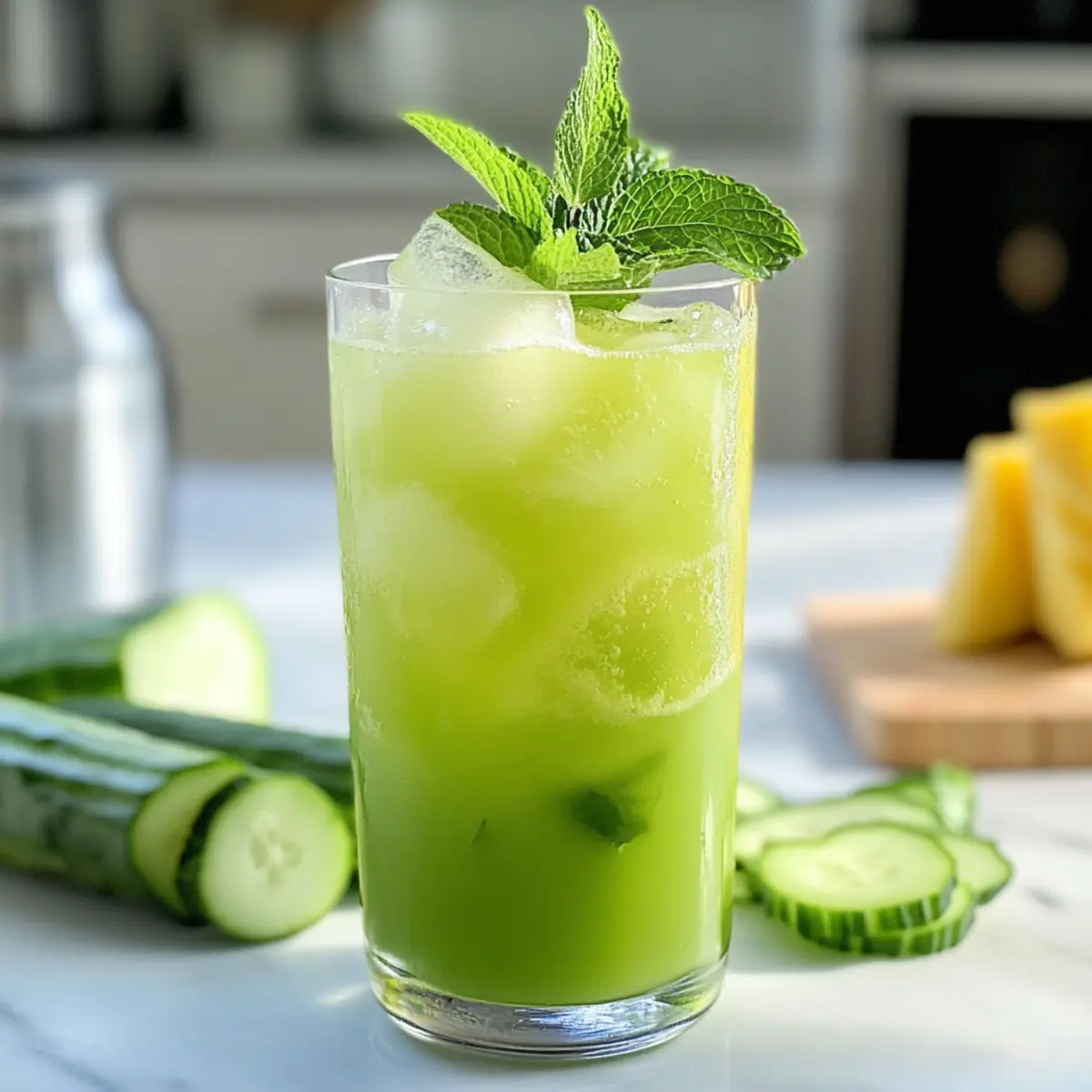 Erfrischende Ananas Gurken Agua Fresca für heiße Tage